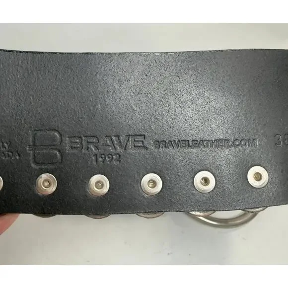 Brave made in Canada Wide Leather Hip Waist Belt size 38 - Picture 3 of 9